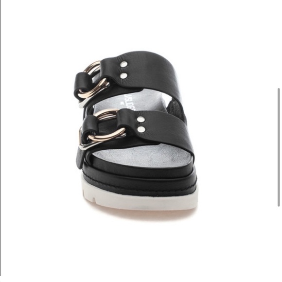NWT J/SLIDES BAHA Black Leather Sandal - Picture 4 of 16